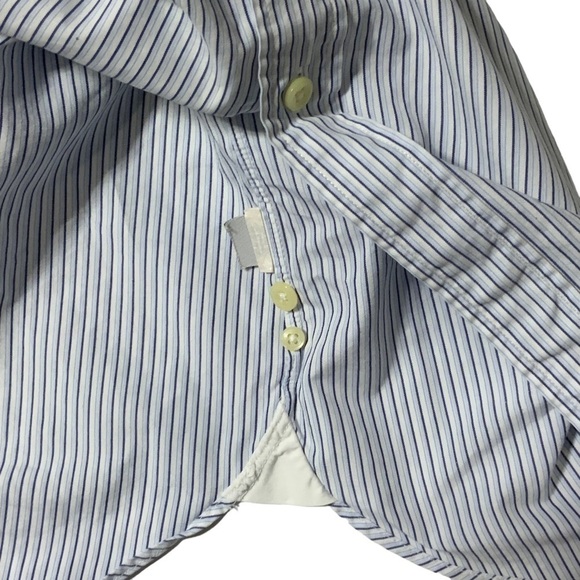 J. Crew Mens Shirt Long Sleeve Button Up Dressy Casual Preppy Pinstripe Blue XL - Picture 8 of 13